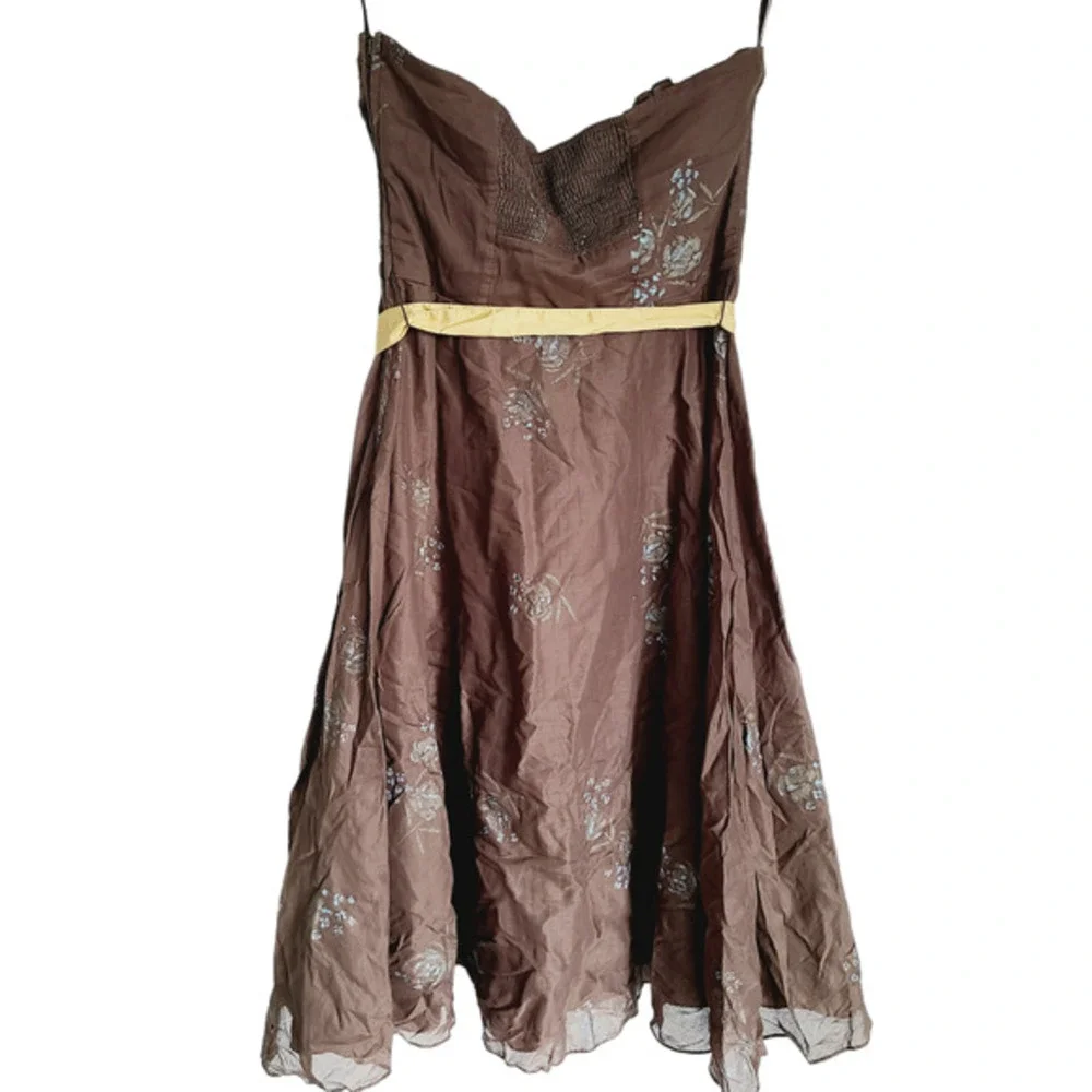 Anthropologie Odille Strapless Dress‎ Size 4 - Picture 4 of 6